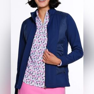 Sport Haley Elevation knit front zip jacket
Great navy blue color